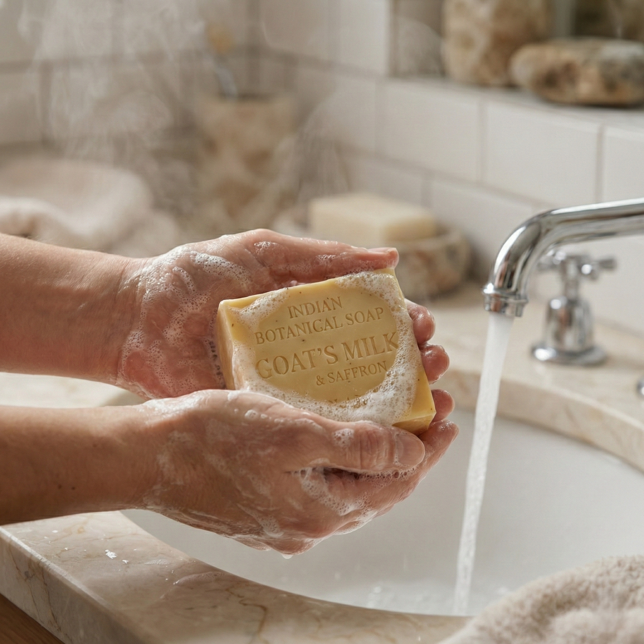 Kesar Glow - Goat Milk & Saffron Soap | Brightening & Radiance