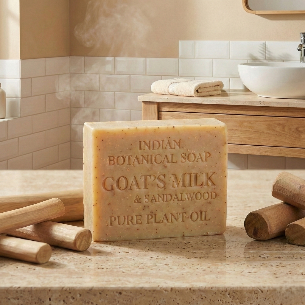 Chandan Luxury - Goat Milk & Sandalwood Soap | Deep Moisture & Anti-Aging
